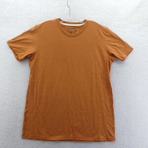 Homefield Shirt Womens Extra Large Orange Short Sleeve Cotton Blend Crew Neck